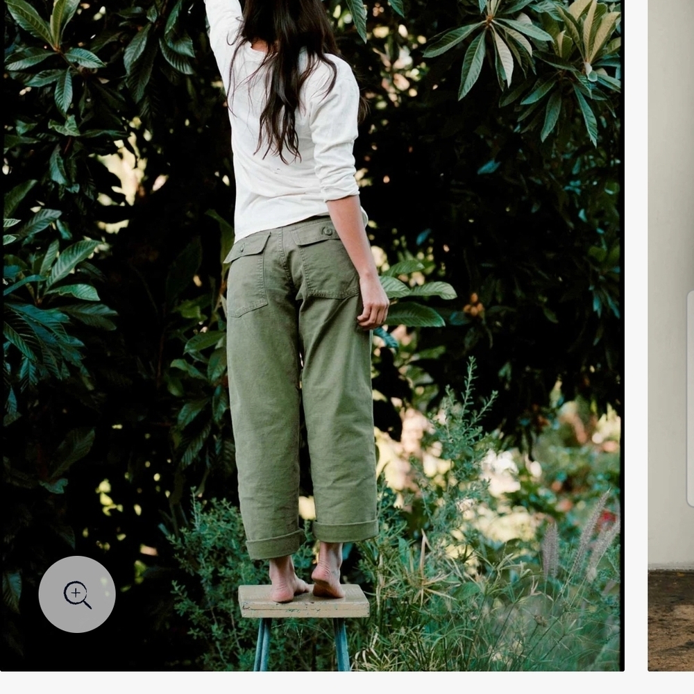 Imogene + Willie Blake Military Trouser. Olive Green Women's Cargo Pants